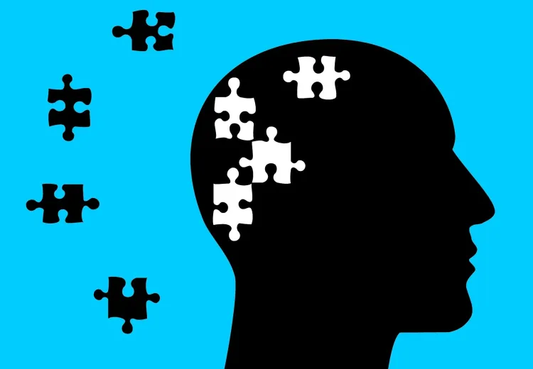 BioSample ensemble de pièces de puzzles vers une tête