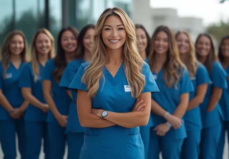 image de plusieurs aides soignantes souriantes
