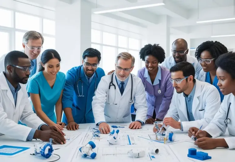 Image de médecins, des ingénieurs, des fabricants de dispositifs médicaux