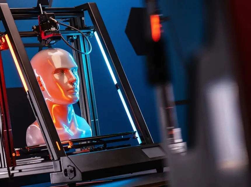 BioSample imprimante 3D qui imprime un manequin
