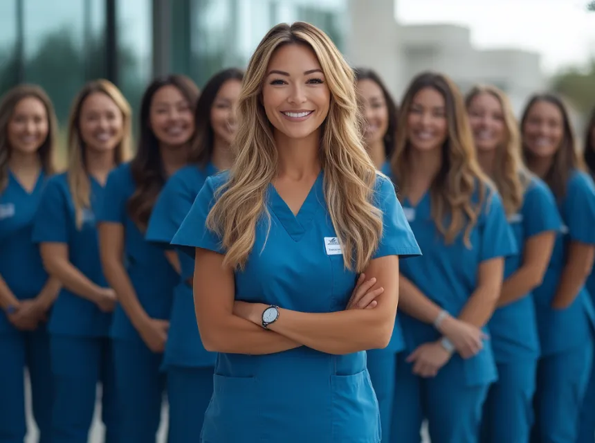 image de plusieurs aides soignantes souriantes