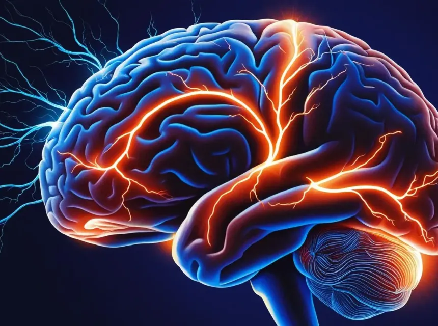 Image d’un cerveau avec une activité électrique anormale 